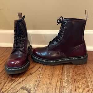Dr. Martens Burgundy Lace-Up Boots